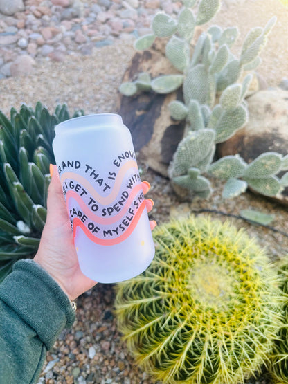 Mom Affirmation Wrapped Printed Libby Glass - Dishwasher Safe