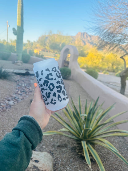 Cheetah Printed Libby Glass - Dishwasher Safe