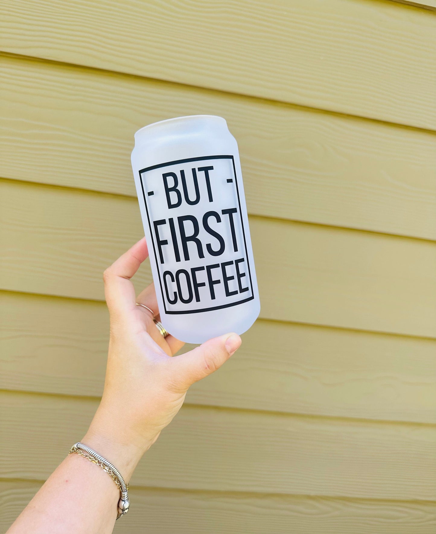 But First Coffee - Printed Glassware - Dishwasher Safe