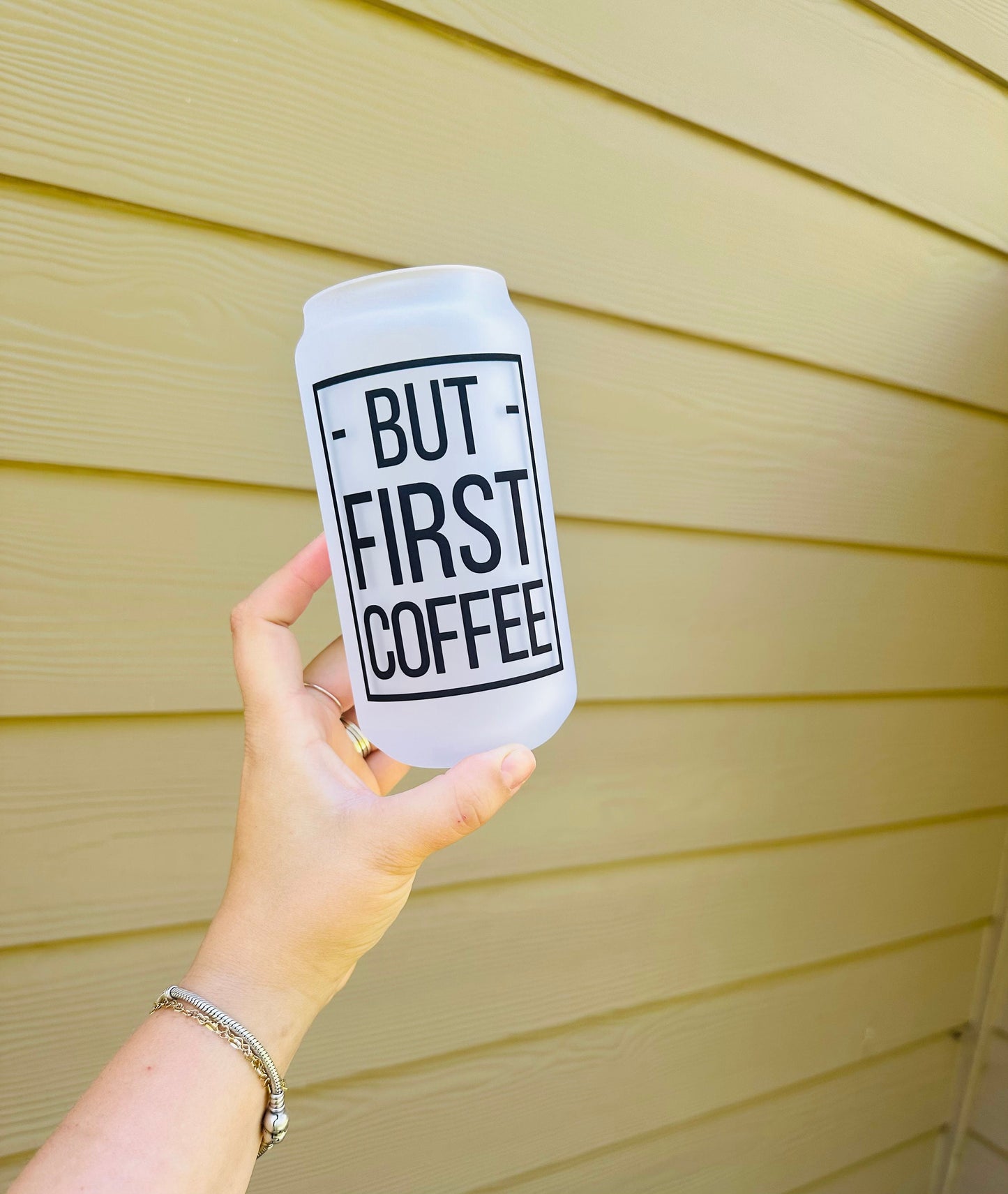 But First Coffee - Printed Glassware - Dishwasher Safe