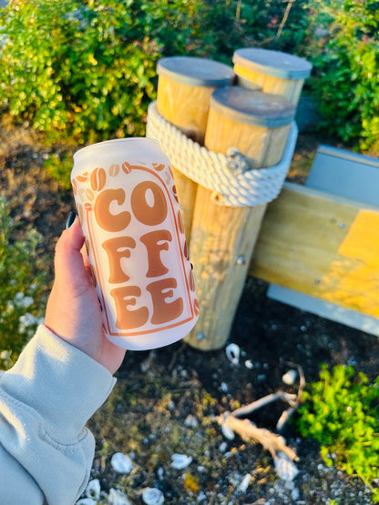 Coffee Bean Boho Printed Glassware - Dishwasher Safe