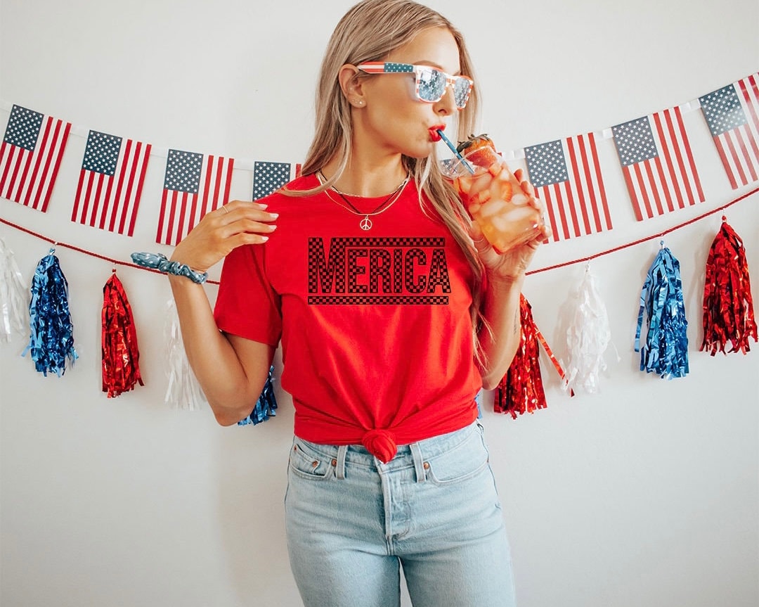 Merica' Graphic Tee - DTF Printed