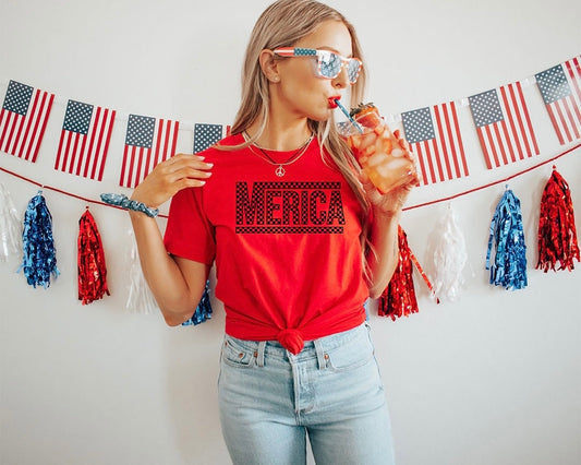 Merica' Graphic Tee - DTF Printed