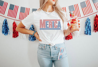 Merica' Bold Graphic Tee - DTF Printed