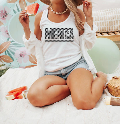 Merica' Graphic Tank - DTF Printed