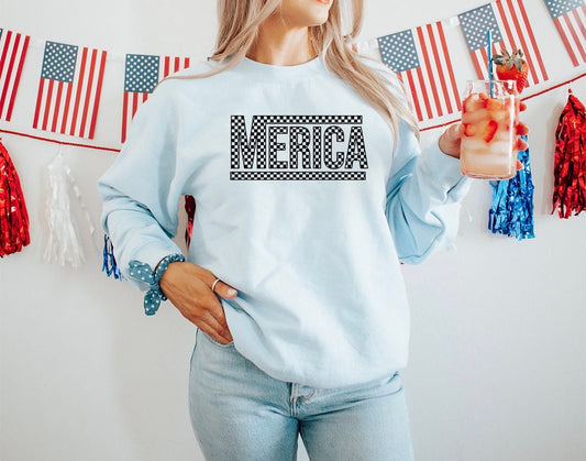 Merica' Graphic Crew - DTF Printed