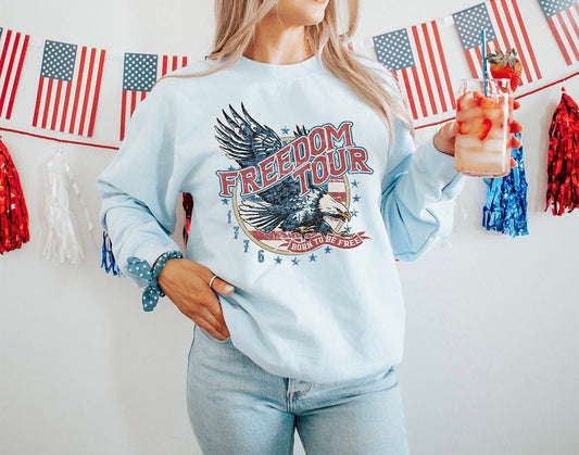 Freedom Tour Graphic Crew - DTF Printed