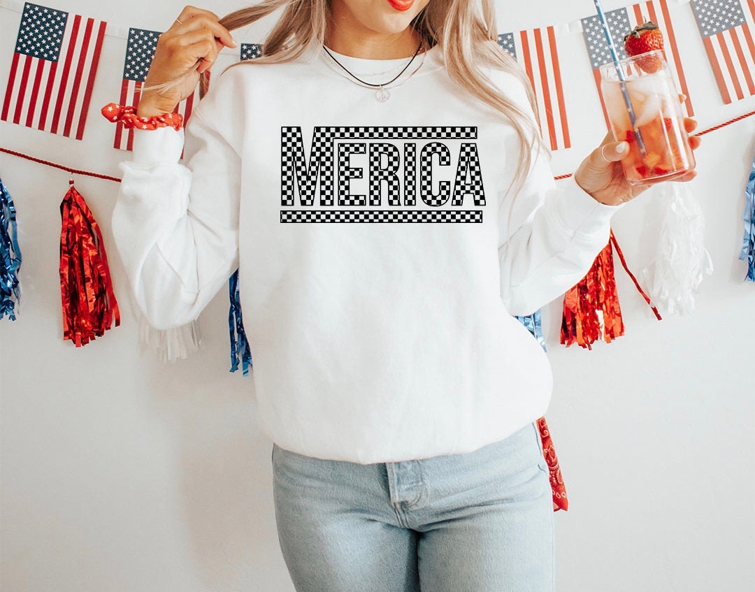 Merica' Graphic Crew - DTF Printed