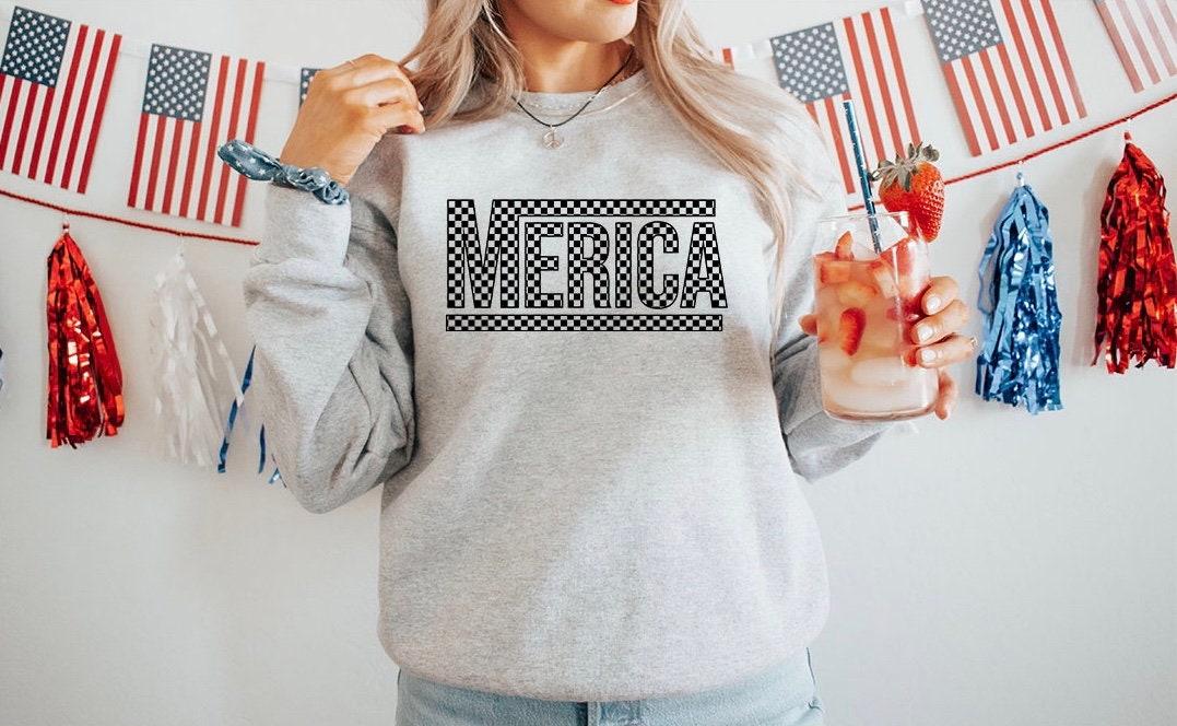 Merica' Graphic Crew - DTF Printed