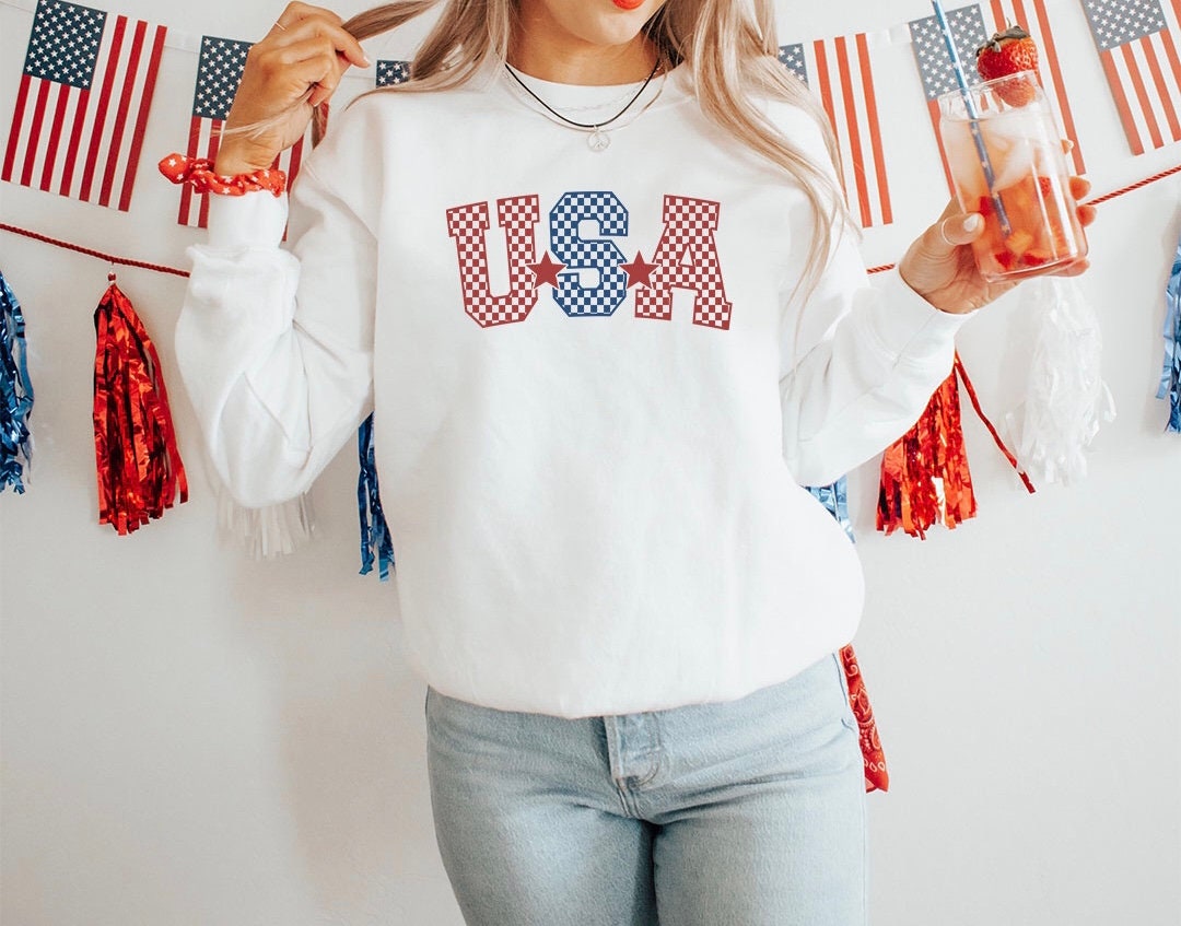 USA Full Graphic Crew - DTF Printed