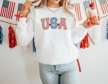 USA Full Graphic Crew - DTF Printed