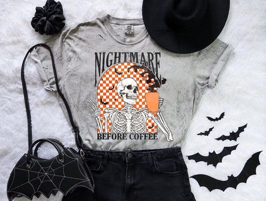 Nightmare Before Coffee - DTF Printed / Color Blast