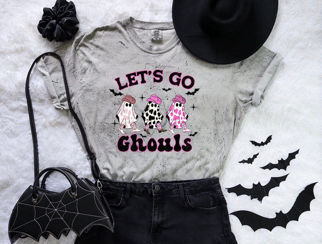 Lets Go Ghouls Color Blast Tee - DTF Printed