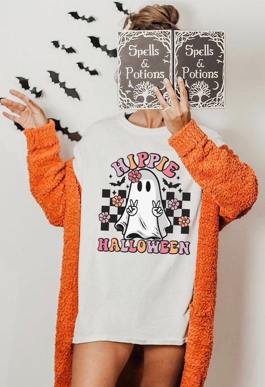 Halloween Hippie Tee - DTF Printed