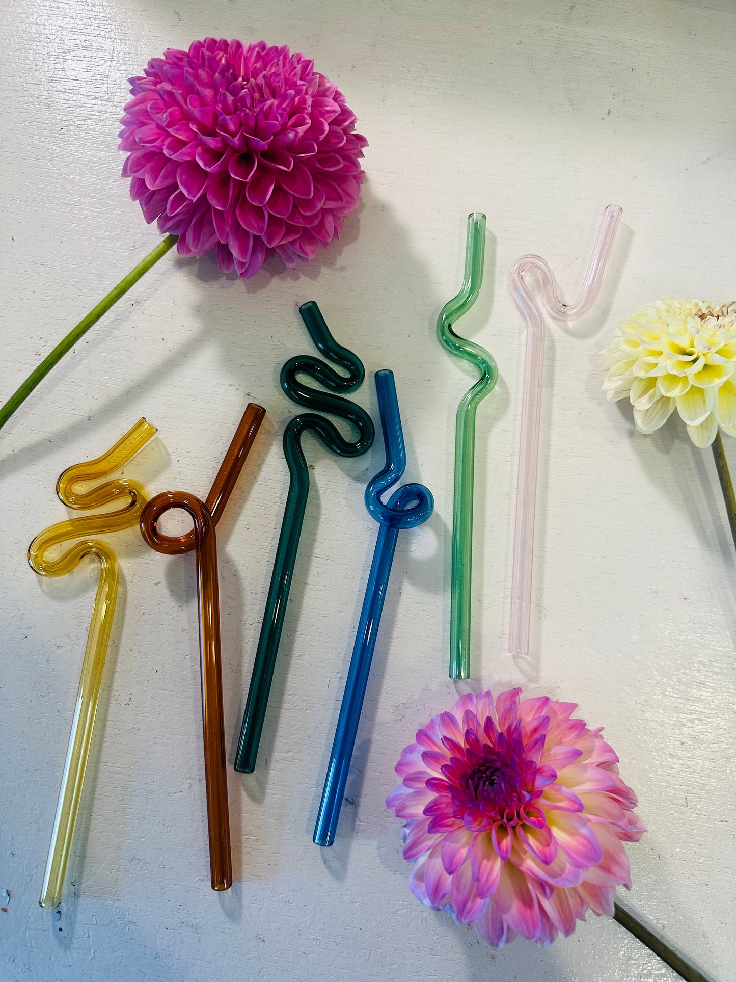 Drinking Glass Straws - Colorful Twists Add On