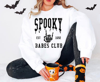 Spooky Babes Club Crew - DTF Printed