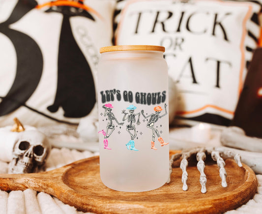 Lets Go Ghouls - Printed Libby Glass - Dishwasher Safe