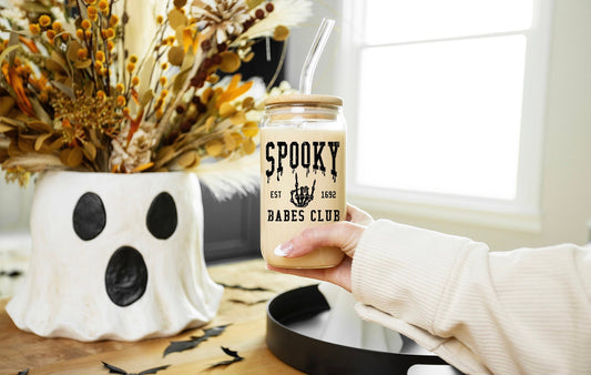 Spooky Babes Club -  Printed Libby Glass - Dishwasher Safe