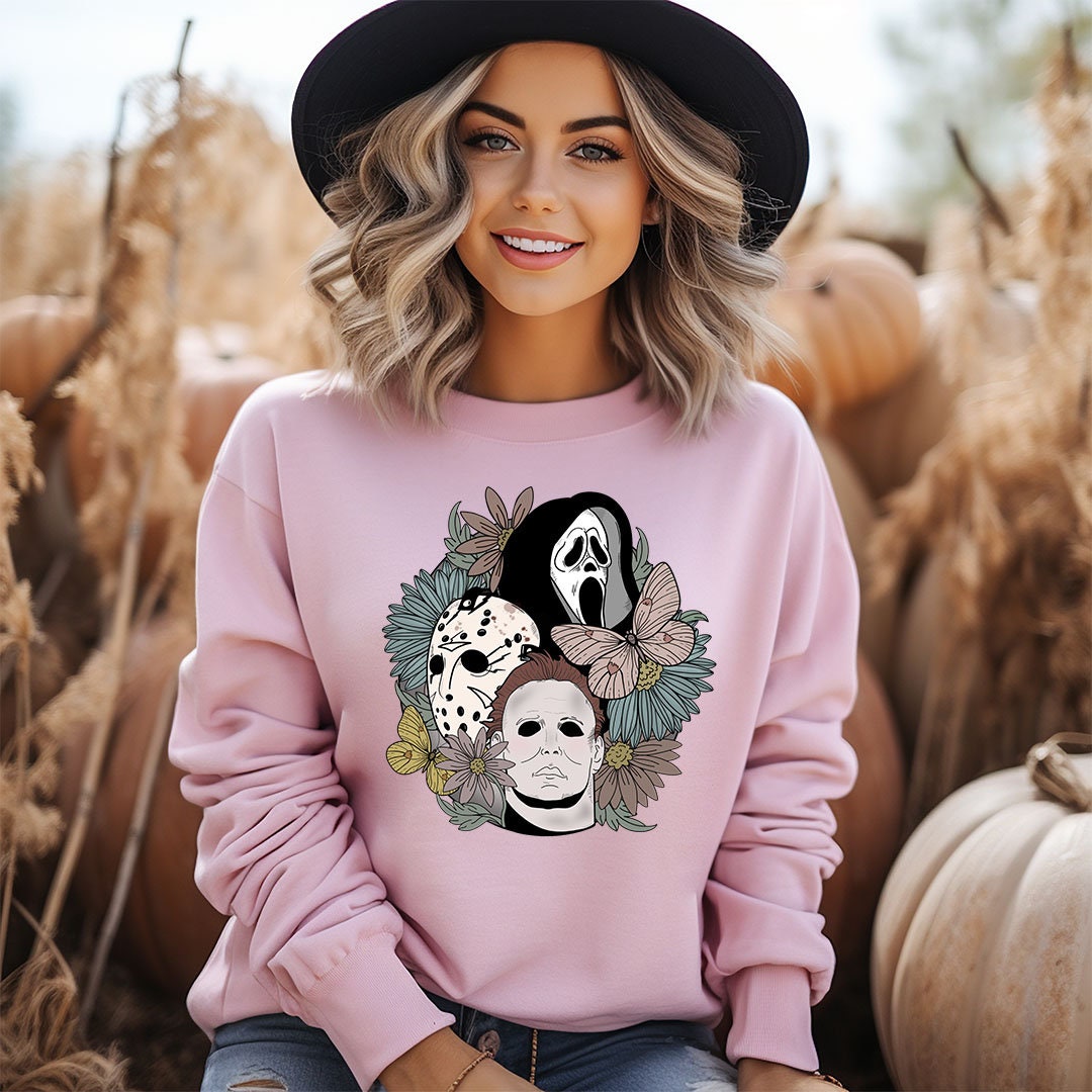 Floral Spooks - DTF Printed Crew