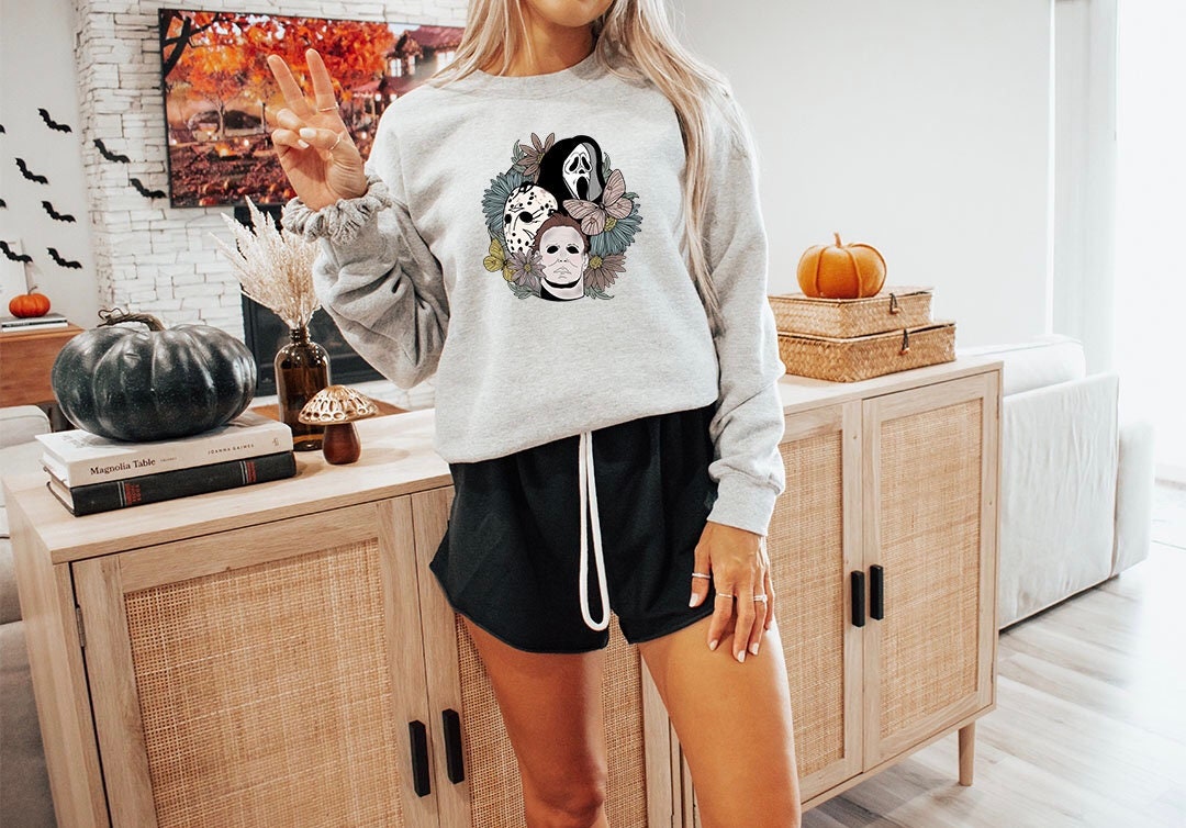 Floral Spooks - DTF Printed Crew