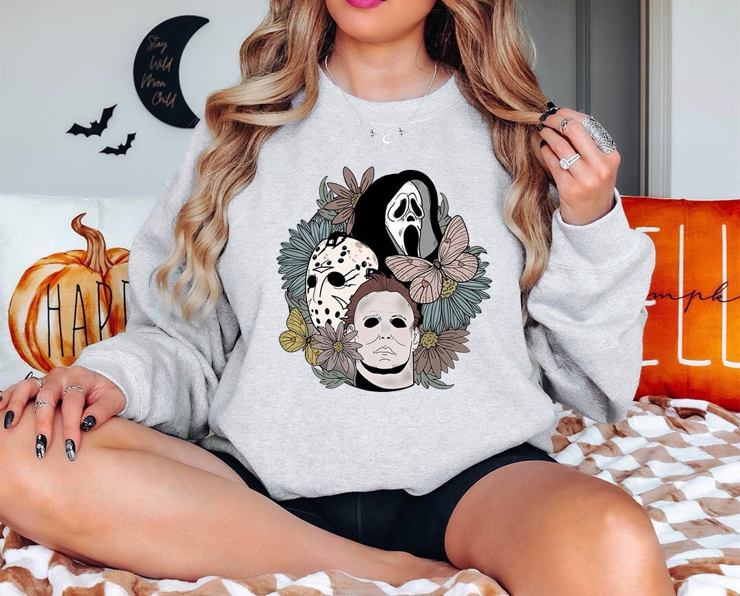 Floral Spooks - DTF Printed Crew
