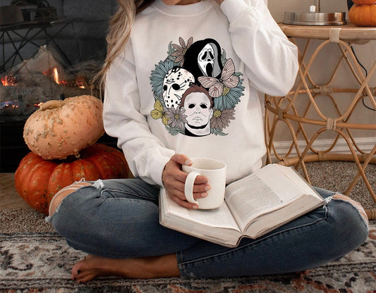 Floral Spooks - DTF Printed Crew