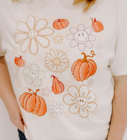 Pumpkin Daisy Tee / DTF Printed