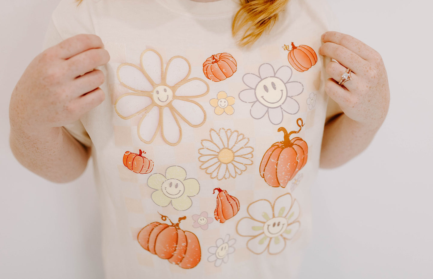 Pumpkin Daisy Tee / DTF Printed