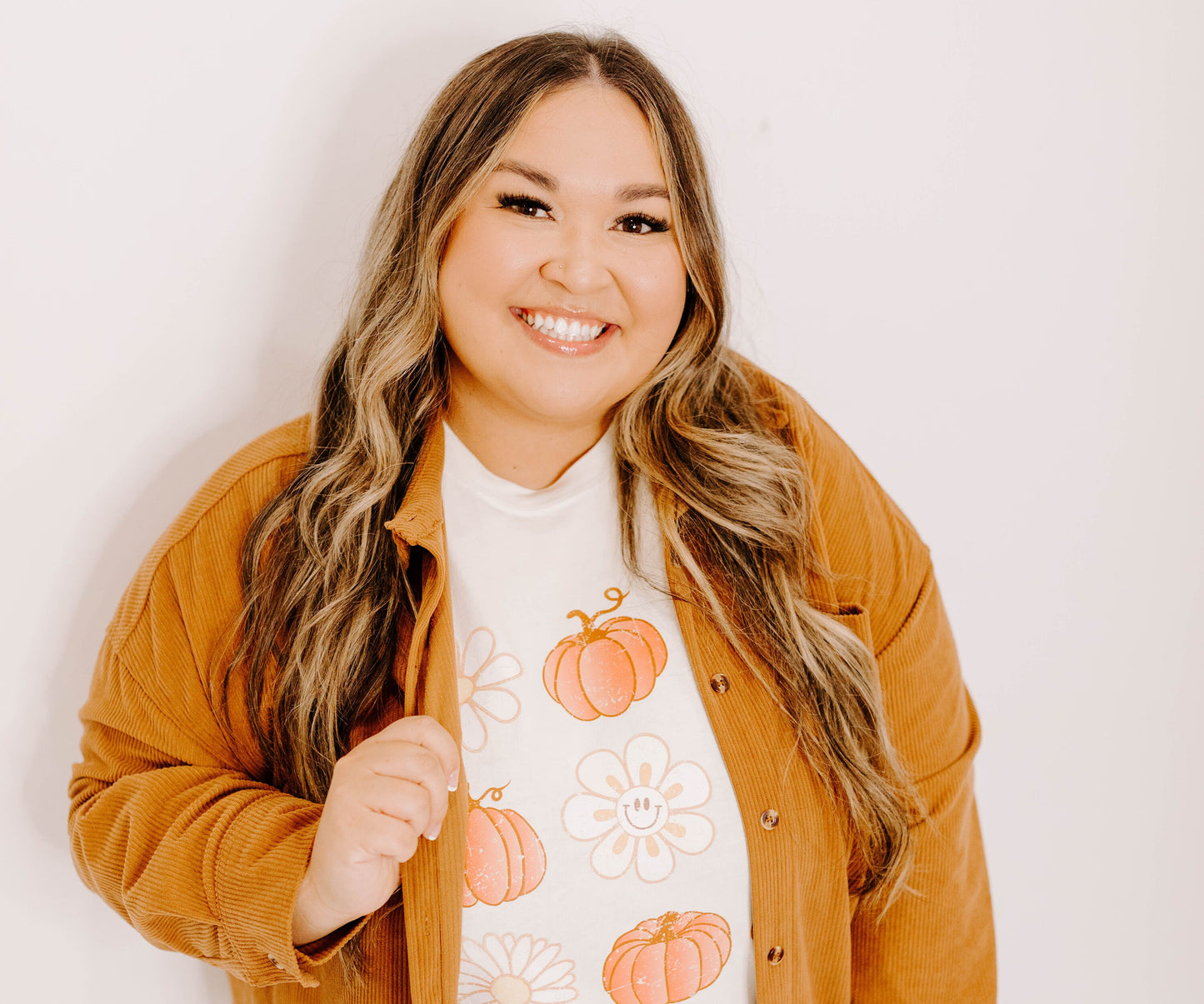 Boho Daisy Pumpkin  / DTF Printed