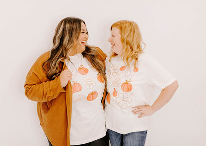 Boho Daisy Pumpkin  / DTF Printed