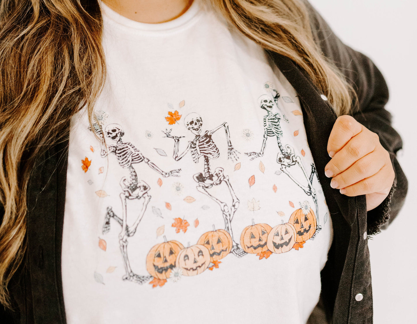 Skeleton Fall Tee / DTF Printed