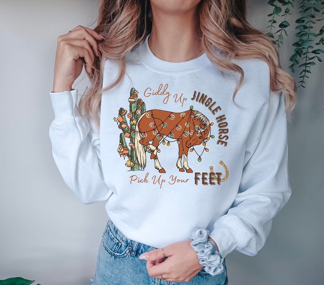 Giddy up .... Graphic Crew Neck - DTF Printed