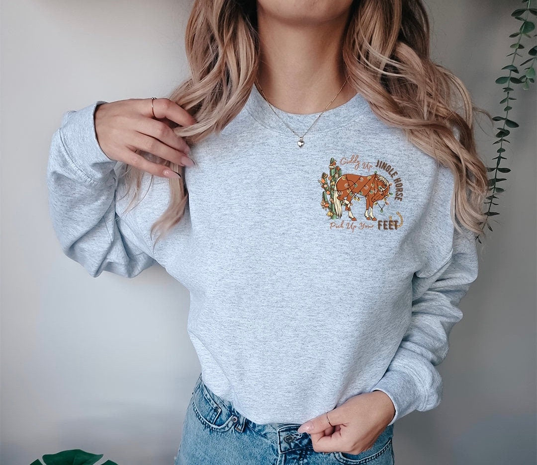 Giddy up .... Graphic Crew Neck - DTF Printed