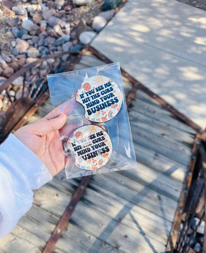 Set of 2 Car Coasters - Hit the Curbs