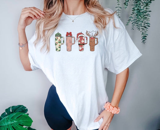 Cups of Cheer .... Graphics Tee - DTF Printed
