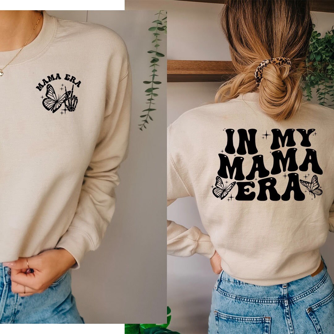 In my mama era.... Graphic Crew Neck - DTF Printed