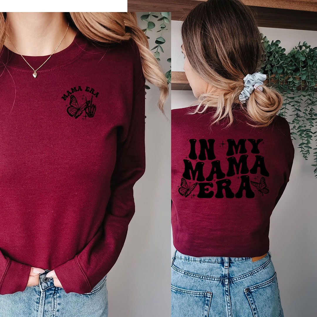 In my mama era.... Graphic Crew Neck - DTF Printed