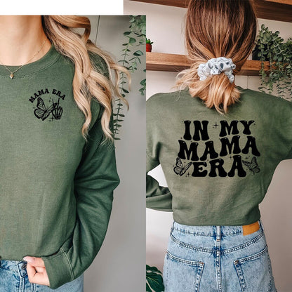 In my mama era.... Graphic Crew Neck - DTF Printed