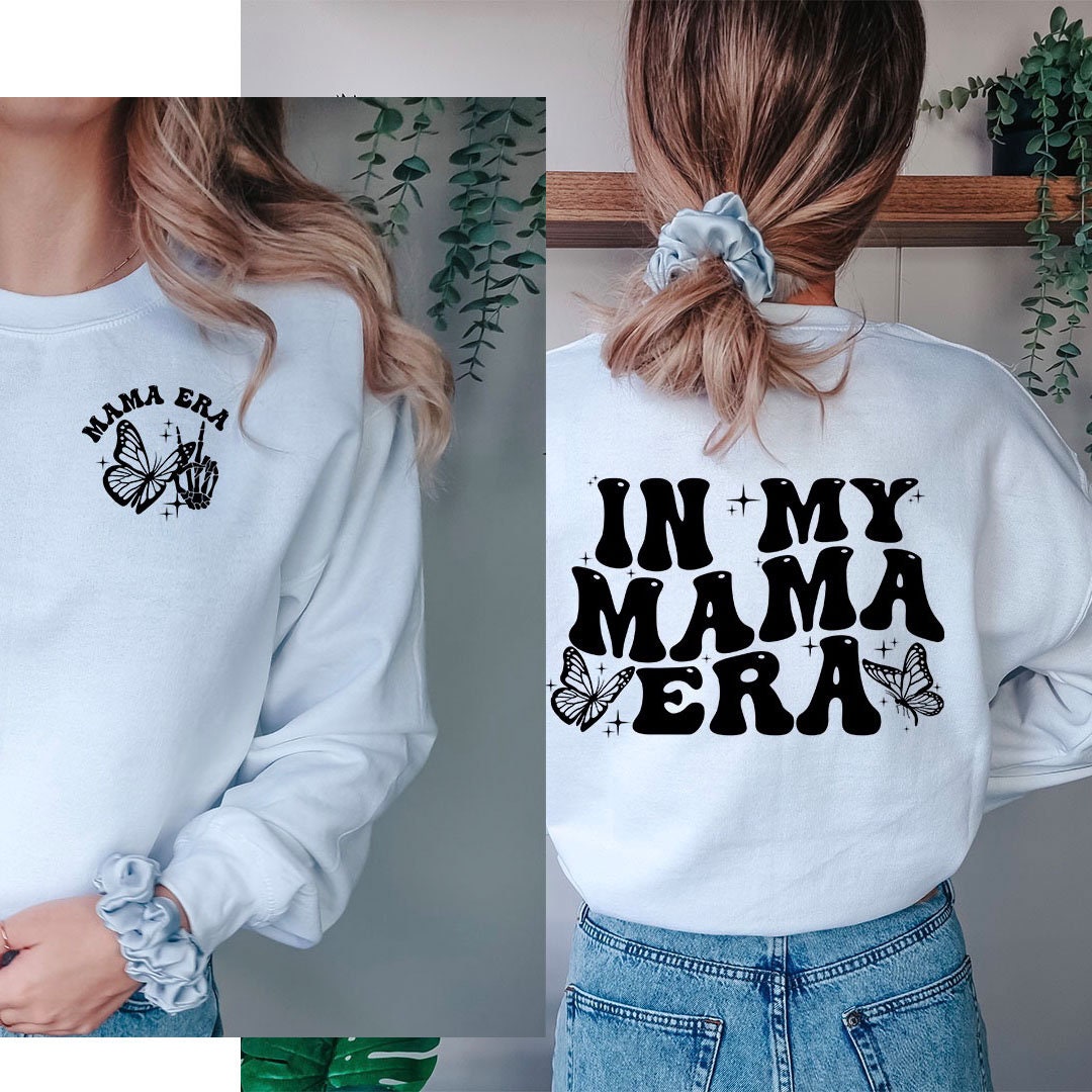 In my mama era.... Graphic Crew Neck - DTF Printed