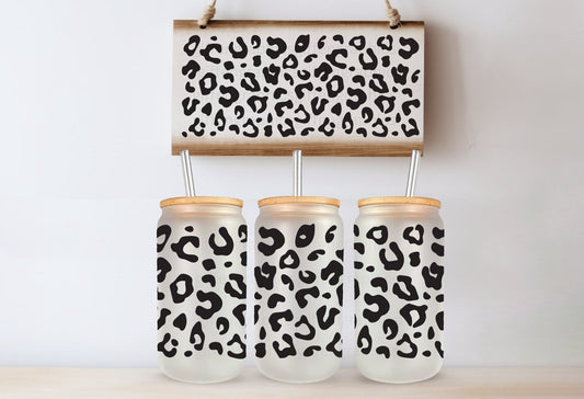 Cheetah Printed Libby Glass - Dishwasher Safe