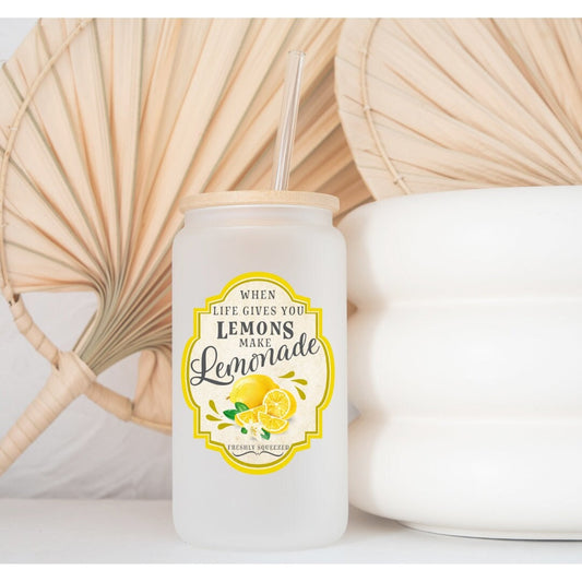 Make Lemonade Printed Libby Glass - Dishwasher Safe