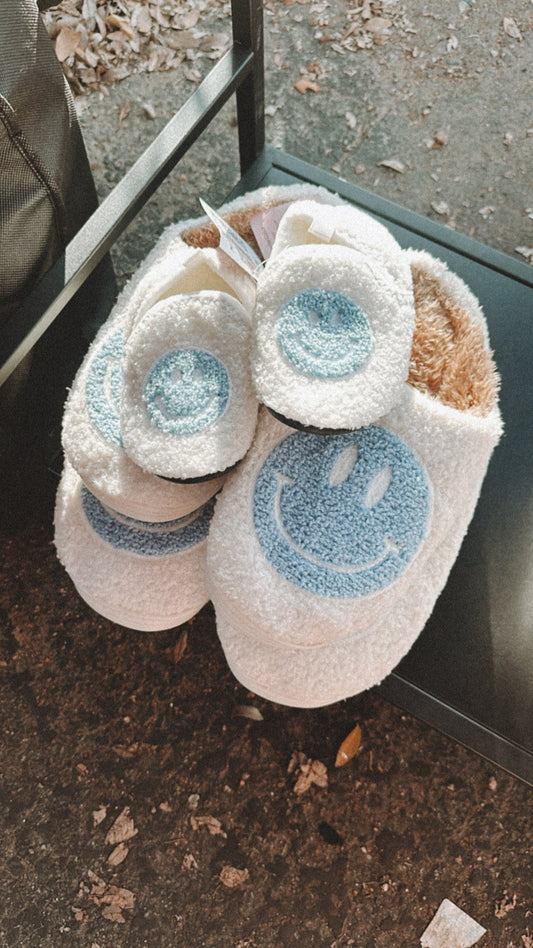 Mini Slipper  // White & Blue