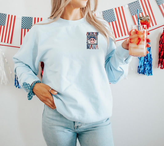 American Mama Graphic Crew - NEW - DTF Printed