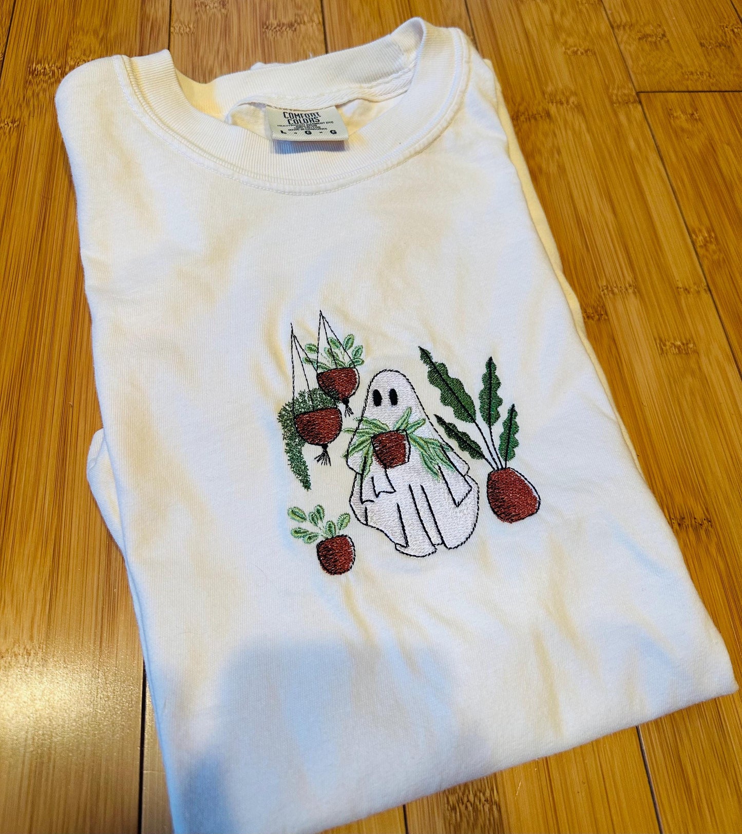 EMBROIDERED ghost plant lover tee or crew