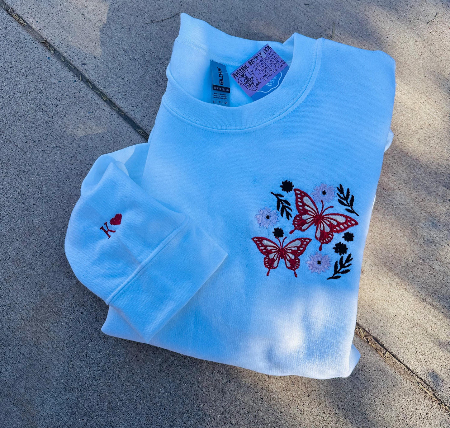 EMBROIDERED "Butterfly Bliss" Crew