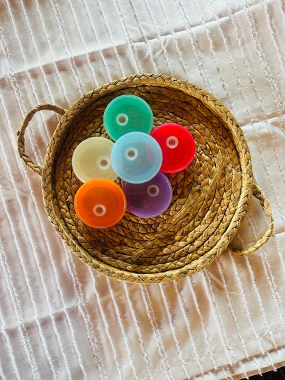 Acrylic Lid Add on for Libby glasses / glass straw  - dishwasher safe