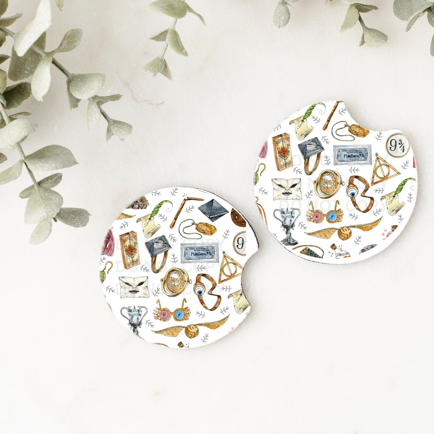 Magic School Car Coasters - Set of 2