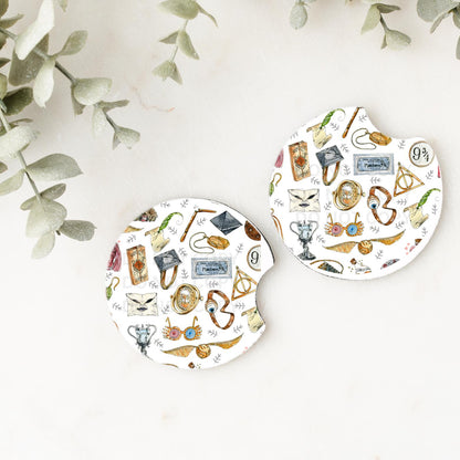 Magic School Car Coasters - Set of 2