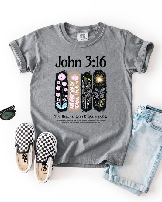 John 3:16 YOUTH - DTF Printed Graphic Tee