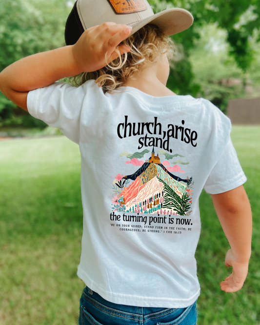 TPUSA fundraiser, Church, arise back design TODDLER - DTF Printed Tee